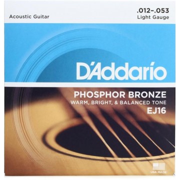 EJ16 Phosphor Bronze Light 12-53 Acoustic Guitar String