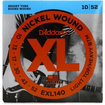 EXL140 Nickel Wound Light Top/Heavy Bottom 10-52 Electric Guitar String