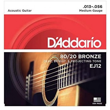 EJ12 80/20 Bronze Medium 13-56 Acoustic Guitar String