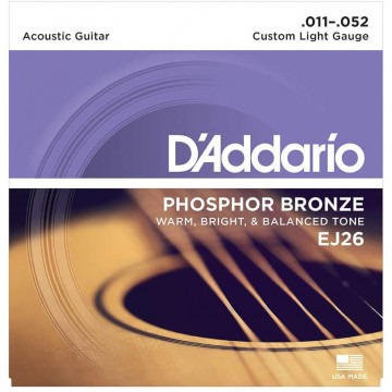 EJ26 Phosphor Bronze Custom Light 11-52 Acoustic Guitar String
